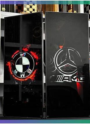 Нарди зі скла bmw/mercedes-benz 61×27×5 см елегантні нарди для колекціонерів та фанатів авто