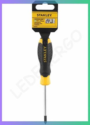 Викрутка хрестова stanley cushion grip pz1 75мм для ремонту та монтажу інструмент для викручування
