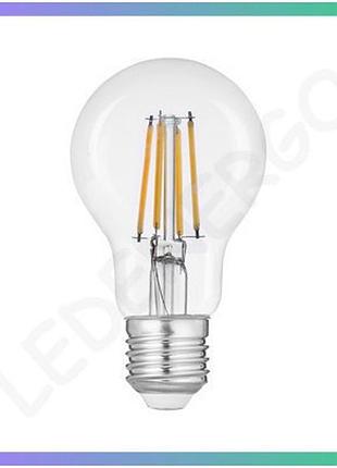 Світлодіодна лампа filament violux a60 8w e27 4000k екологічна лампа для освітлення побутових приміщень