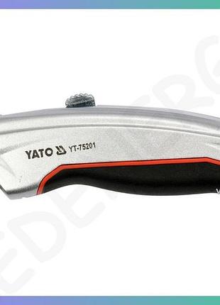 Нож yato выдвижное трапецевидное лезвие 33 мм 61 мм для резки материалов инструмент для обработки