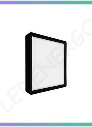 Світильник стельовий led millennium violux чорний квадрат 20w 5000k для офісу та дому освітлення