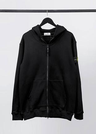 Зіп худі stone island чорного кольору