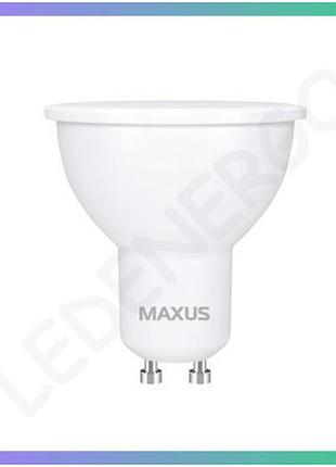 Led лампа maxus gu10 7w 4100k для освітлення приміщень енергозберігаюча світлодіодна лампа