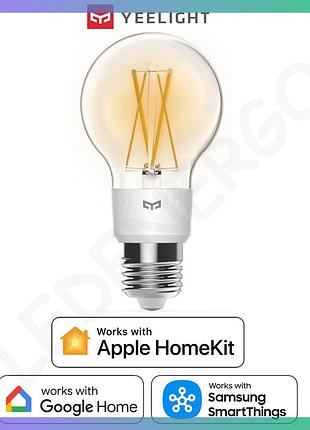 Смарт-лампочка xiaomi yeelight smart filament bulb e27 6вт 700лм теплий білий для розумного будинку