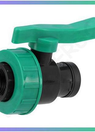 Кран шаровой 3/4" х 3/4" f/f flo полипропиленовый для водоснабжения 16bar для пластиковых труб