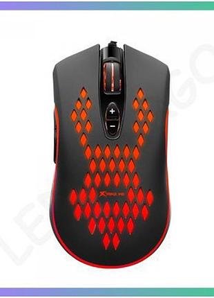 Игровая компьютерная мышь xtrike me gm-222 проводная rgb черная для геймеров мышь для компьютера