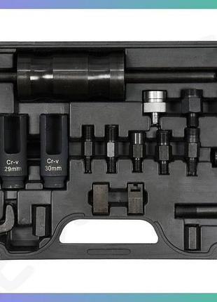 Съемники форсунок yato ударные 22 шт для инжекторов bosch delphi denso siemens с насадками