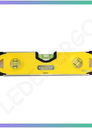 Уровень stanley torpedo shockproof 250 мм магнитный 3 капсулы для строительных работ горизонтальный вертикальный