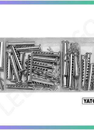 Шплинты и штифты yato набор 56 шт ø8-13 мм l30-64 мм для крепления деталей фиксаторы