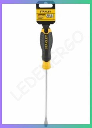 Викрутка плоска stanley cushion grip 6.5x150мм слюсарна викрутка для ремонту та монтажу