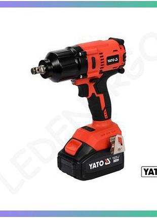 Аккумуляторный ударный гайковерт yato 700 нм 18в бесщеточный с кейсом для профессионалов гайковерт