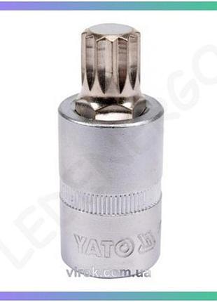 Головка торцевая yato 1/2 дюйма spline m14 l 55 мм для ремонта автомобилей ключ для гаек