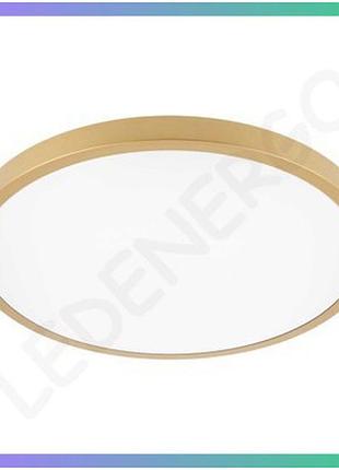 Світильник gtv atol ø400mm 4000k 32w ip54 золотий плафон для вітальні офісу спальні