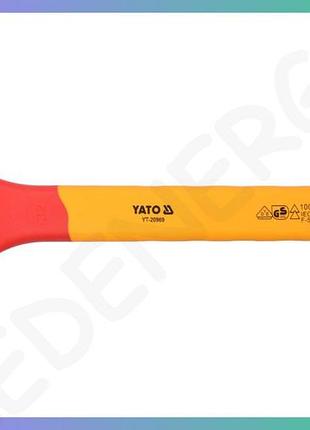 Ключ рожковый yato м32 мм vde до 1000v для электромонтажных работ инструмент для электриков