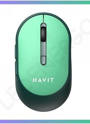 Бездротова миша havit hv-ms78gt зелена 2.4 ггц регульований dpi для комп'ютера ноутбука