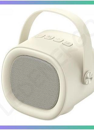 Портативна колонка караоке havit hv-sk819bt 5вт бежевий bluetooth мікрофон для співу колонка