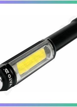 Светодиодный фонарь yato с магнитным основанием 400/170 lm 3 режима освещения для ремонта и обзора