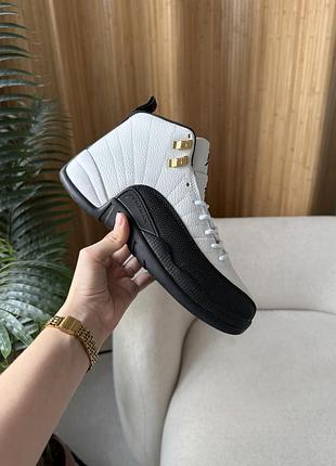 Кросівки nike air jordan 12 retro taxi white black