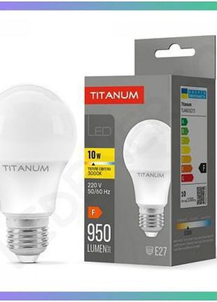 Led лампа titanum a60 10w e27 3000k тепле світло для загального освітлення енергозберігаюча лампа