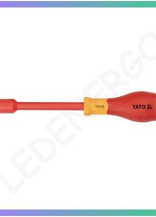 Викрутка торцева діелектрична yato до гайок м6 125мм vde до 1000v для електриків інструмент