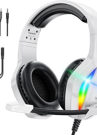 Игровая гарнитура pg1 для ps4, ps5, пк, xbox one, switch, проводные игровые наушники со стереомикрофоном и разъемом 3,5 мм