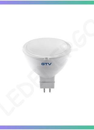 Світлодіодна лампа gtv led 6w mr16 3200k gu5.3 12v енергозберігаюча лампочка для освітлення