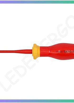 Діелектрична викрутка yato sl/pz1 80мм ізольована для роботи під напругою до 1000в хрестова