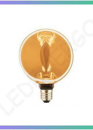 Світлодіодна лампа gtv filament glow g130 e27 4w 1800k декоративне освітлення для інтер'єру