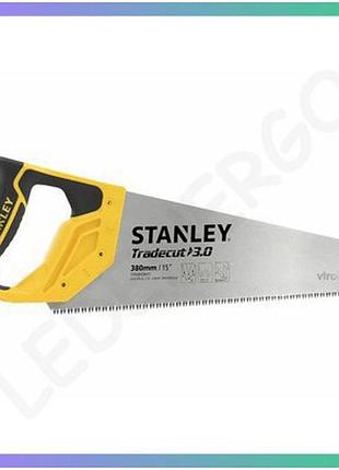 Ножівка по дереву stanley tradecut 380мм універсальна 7 зубів для різання деревини