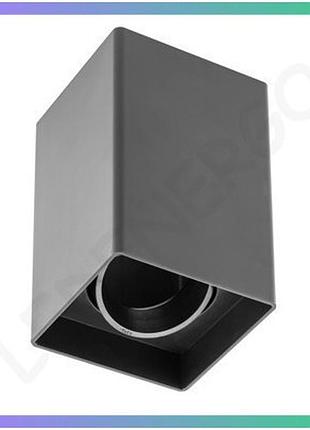 Світильник gtv resto квадратний чорний 80x80mm 20w для освітлення офісів і ресторанів