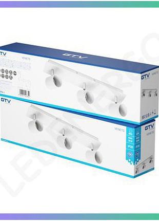 Світильник gtv veneto круглий білий 3xgu10 max 20w для сучасного освітлення офісів і будинків