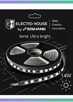 Led стрічка 14вт 24в smd2835 180 діодів 1400лм нейтральний білий 4000к для освітлення 20м ціна за 1м відвантаження бобінами по 5м
