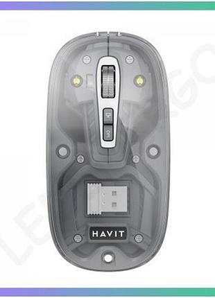Бездротова миша havit ms62wb pro дворежимна 2.4ghz bluetooth з підсвіткою для комп'ютера та ноутбука