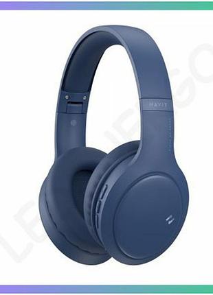 Бездротові навушники havit hv-h633bt сині bluetooth для музики та дзвінків