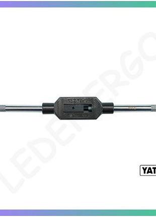 Вороток для мітчиків yato m5-m20 l375 мм ручний інструмент для нарізання різьби