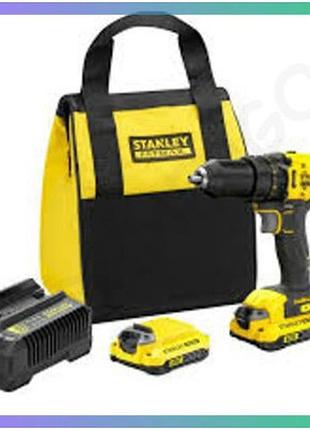 Аккумуляторный шуруповерт stanley fatmax 18v 50nm 2 аккумулятора 1,5ah для домашних работ