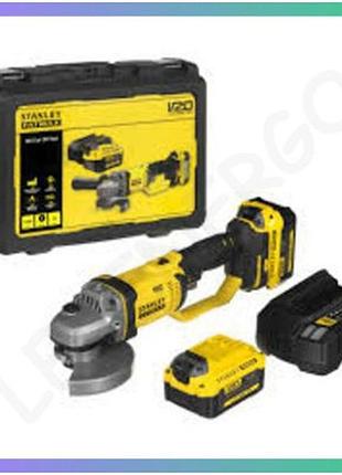 Аккумуляторная шлифмашина stanley fatmax v20 125мм 9000б/мин 2 аккумулятора 4а кейс для шлифовки