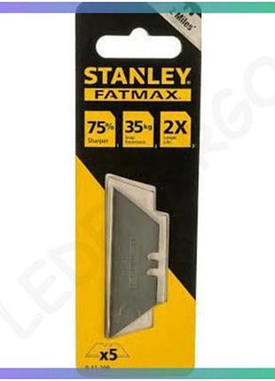 Крючее лезвие для ножа stanley fatmax utility 5 шт для резки листовых материалов 50 мм