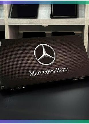 Нарди скляні з деревом mercedes-benz 50х24х6 см елегантна настільна гра для інтер'єру подарунок