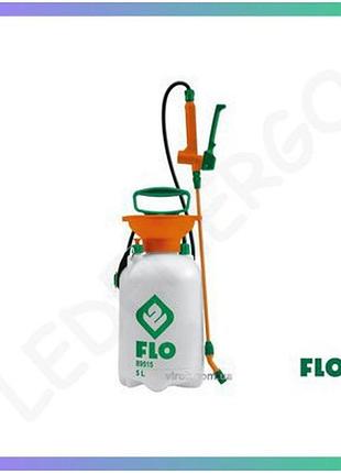 Ранцевый опрыскиватель flo 5л 0.2 мпа с регулируемой форсункой для сада и огорода