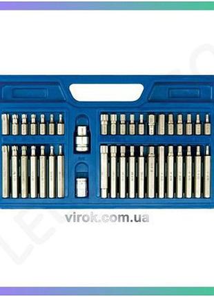 Насадки отверточные vorel набор 40 шт квадрат 1/2 3/8 hex torx spline для автомобильного сервиса crv