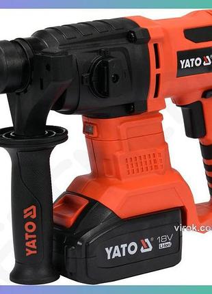 Акумуляторний перфоратор yat li-ion 18в 3агод для бетонних робіт 2 дж ø≤18мм з зарядним пристроєм