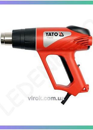 Технический фен yato yt-82292 2000вт 50-550°c с регулятором температуры фен для красок отделки поверхностей