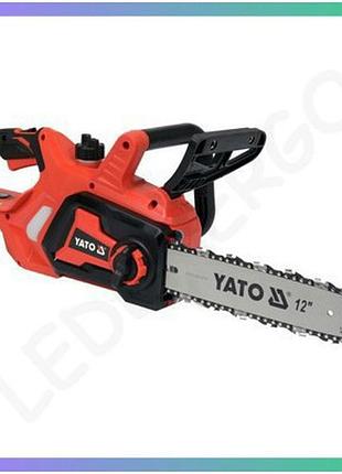 Аккумуляторная цепная пила yato 18 в 12" 30 см 45 зубьев для рубки дров без аккумулятора
