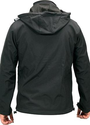 Куртка рабочая yato softshell черная с капюшоном водонепроницаемая три кармана для мужчин 5