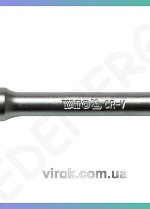 Подовжувач головок торцевих yato похилий квадрат 1/4 для ремонту автомобілів довжина 101,6мм