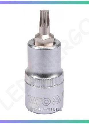 Головка торцева yato 1/2" torx т30 l=55 мм для ремонту автомобілів і техніки ключ торцевий