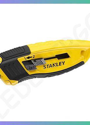 Нож с выдвижным трапецевидным лезвием stanley металлический корпус для ремонта и строительства