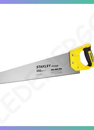Ножівка по дереву stanley sharpcut 550мм 7 зубів для пиляння деревини ручний інструмент