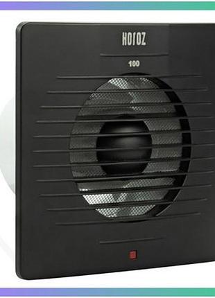 Вытяжной вентилятор horoz electric 12w черный для ванной кухни туалета низкий уровень шума 43 дба